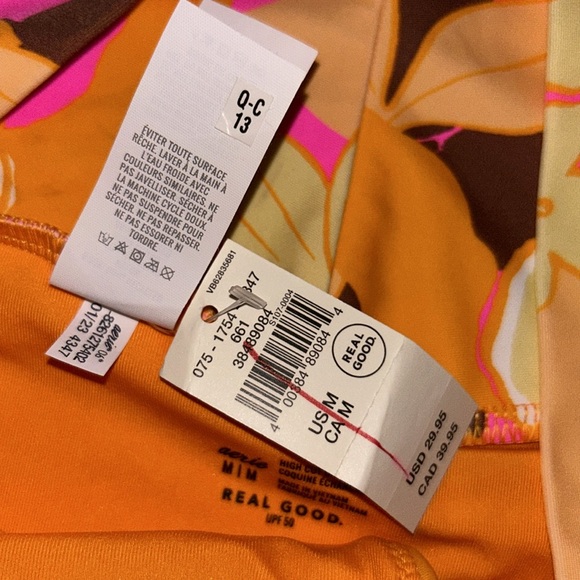 Aerie Banded High Cut Cheeky Bikini Bottom set top white & bikini floral… - Picture 7 of 16